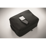 Zaino da viaggio in RPET 600D con sacco sottovuoto e pompa inclusa 18L color nero settima vista fotografica