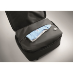Zaino da viaggio in RPET 600D con sacco sottovuoto e pompa inclusa 18L color nero vista fotografia