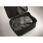Zaino da viaggio in RPET 600D con sacco sottovuoto e pompa inclusa 18L color nero vista fotografia