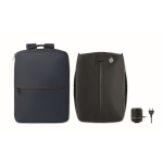 Zaino da viaggio in RPET 600D con sacco sottovuoto e pompa inclusa 18L color blu mare terza vista