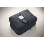 Zaino da viaggio in RPET 600D con sacco sottovuoto e pompa inclusa 18L color blu mare settima vista fotografica