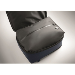 Zaino da viaggio in RPET 600D con sacco sottovuoto e pompa inclusa 18L color blu mare vista fotografia