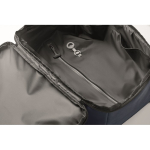 Zaino da viaggio in RPET 600D con sacco sottovuoto e pompa inclusa 18L color blu mare vista fotografia