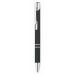 Set taccuino in PU formato A5 con penna a sfera blu e pagine a righe color nero terza vista