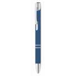 Set taccuino in PU formato A5 con penna a sfera blu e pagine a righe color blu terza vista