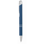 Set taccuino in PU formato A5 con penna a sfera blu e pagine a righe color blu settima vista