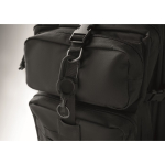 Portabadge in plastica resistente con moschettone e cavo da 60 cm color nero quinta vista fotografica