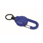 Portabadge in plastica resistente con moschettone e cavo da 60 cm color blu reale quarta vista