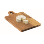 Tagliere in legno di acacia con manico per tagliare e servire ogni giorno color legno terza vista
