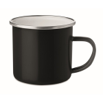 Set regalo con coperta in pile e due tazze metalliche smaltate da 350 ml color nero ottava vista