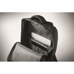 Zaino in RPET con rivestimento in PU per laptop fino a 15'' color nero sesta vista fotografica