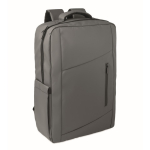 Zaino in RPET con rivestimento in PU per laptop fino a 15'' color grigio scuro