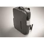 Zaino in RPET con rivestimento in PU per laptop fino a 15'' color grigio scuro vista fotografia