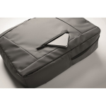 Zaino in RPET con rivestimento in PU per laptop fino a 15'' color grigio scuro vista fotografia
