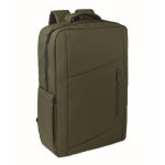 Zaino in RPET con rivestimento in PU per laptop fino a 15'' color verde militare