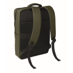 Zaino in RPET con rivestimento in PU per laptop fino a 15'' color verde militare seconda vista
