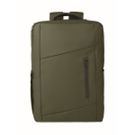 Zaino in RPET con rivestimento in PU per laptop fino a 15'' color verde militare terza vista