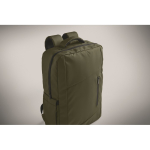 Zaino in RPET con rivestimento in PU per laptop fino a 15'' color verde militare quinta vista fotografica