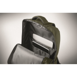Zaino in RPET con rivestimento in PU per laptop fino a 15'' color verde militare sesta vista fotografica