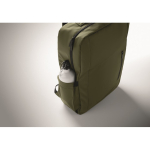 Zaino in RPET con rivestimento in PU per laptop fino a 15'' color verde militare ottava vista fotografica