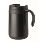 Bicchiere termico in acciaio inox con filtro riutilizzabile per caffè 450ml color nero seconda vista