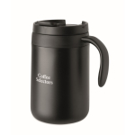 Bicchiere termico in acciaio inox con filtro riutilizzabile per caffè 450ml color nero seconda vista principale