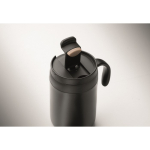Bicchiere termico in acciaio inox con filtro riutilizzabile per caffè 450ml color nero terza vista fotografica