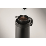 Bicchiere termico in acciaio inox con filtro riutilizzabile per caffè 450ml color nero quinta vista fotografica