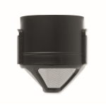 Bicchiere termico in acciaio inox con filtro riutilizzabile per caffè 450ml color nero settima vista
