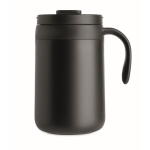 Bicchiere termico in acciaio inox con filtro riutilizzabile per caffè 450ml color nero