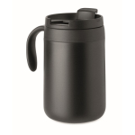 Bicchiere termico in acciaio inox con filtro riutilizzabile per caffè 450ml color nero