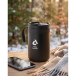 Bicchiere termico in acciaio inox con filtro riutilizzabile per caffè 450ml color nero seconda vista ambiente 2