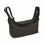 Borsa a tracolla urbana in nylon idrorepellente con tracolla regolabile color nero
