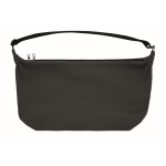Borsa a tracolla urbana in nylon idrorepellente con tracolla regolabile color nero sesta vista