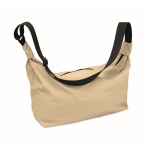 Borsa a tracolla urbana in nylon idrorepellente con tracolla regolabile color cachi