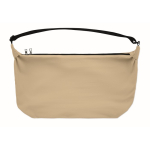 Borsa a tracolla urbana in nylon idrorepellente con tracolla regolabile color cachi sesta vista