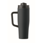 Bicchiere termico in acciaio inox riciclato antigoccia con manico e cannuccia 900 ml color blu mare sesta vista