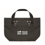 Borsa in PU per bici con fissaggio al portapacchi 10 L color nero vista area di stampa