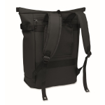 Zaino in PU con capacità per PC da 15” e cinghie per bici 20L color nero seconda vista