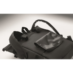 Zaino in PU con capacità per PC da 15” e cinghie per bici 20L color nero vista fotografia