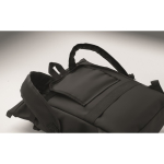 Zaino in PU con capacità per PC da 15” e cinghie per bici 20L color nero vista fotografia
