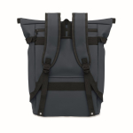 Zaino in PU con capacità per PC da 15” e cinghie per bici 20L color blu quarta vista