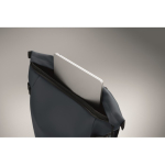 Zaino in PU con capacità per PC da 15” e cinghie per bici 20L color blu vista fotografia