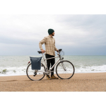 Zaino in PU con capacità per PC da 15” e cinghie per bici 20L color blu vista ambiente