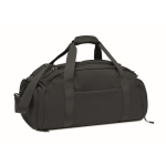 Borsa sportiva in nylon con fascia per trolley e tracolla 20L color nero