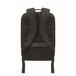 Zaino per laptop con dettagli in PU e fascia per trolley 15'' color nero nona vista