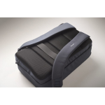 Zaino per laptop con dettagli in PU e fascia per trolley 15'' color blu vista principale