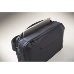 Zaino per laptop con dettagli in PU e fascia per trolley 15'' color blu quinta vista fotografica
