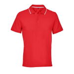 Polo unisex in cotone con riga a contrasto 200g/m² SOL'S PALERMO color rosso seconda vista