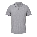 Polo unisex in cotone con riga a contrasto 200g/m² SOL'S PALERMO color grigio settima vista